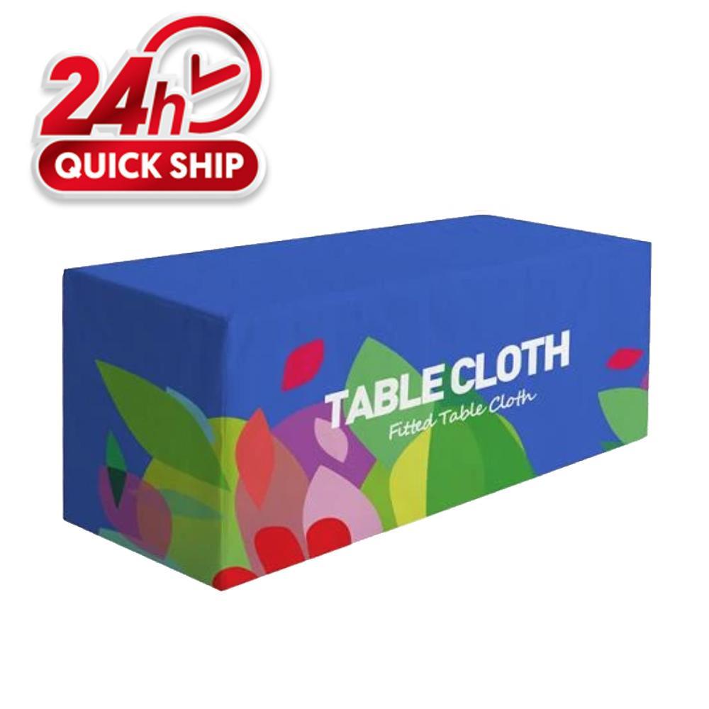 Premium Fitted Table Cover 6ft 4-Sided (Close Back) (Full-Color Dye Sublimation, Full Bleed)